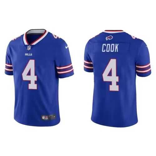 Men & Women & Youth Buffalo Bills #4 James Cook Blue Vapor Untouchable Limited Stitched Jersey